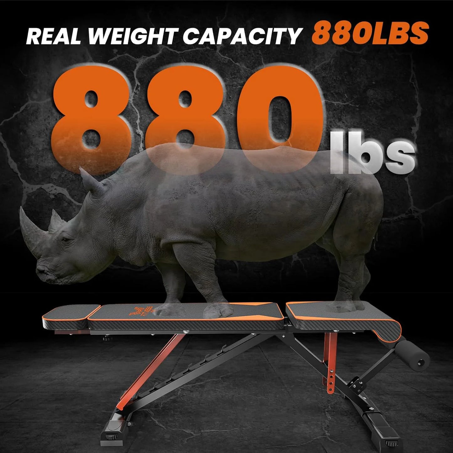 Adjustable Weight Bench with Resistance Bands