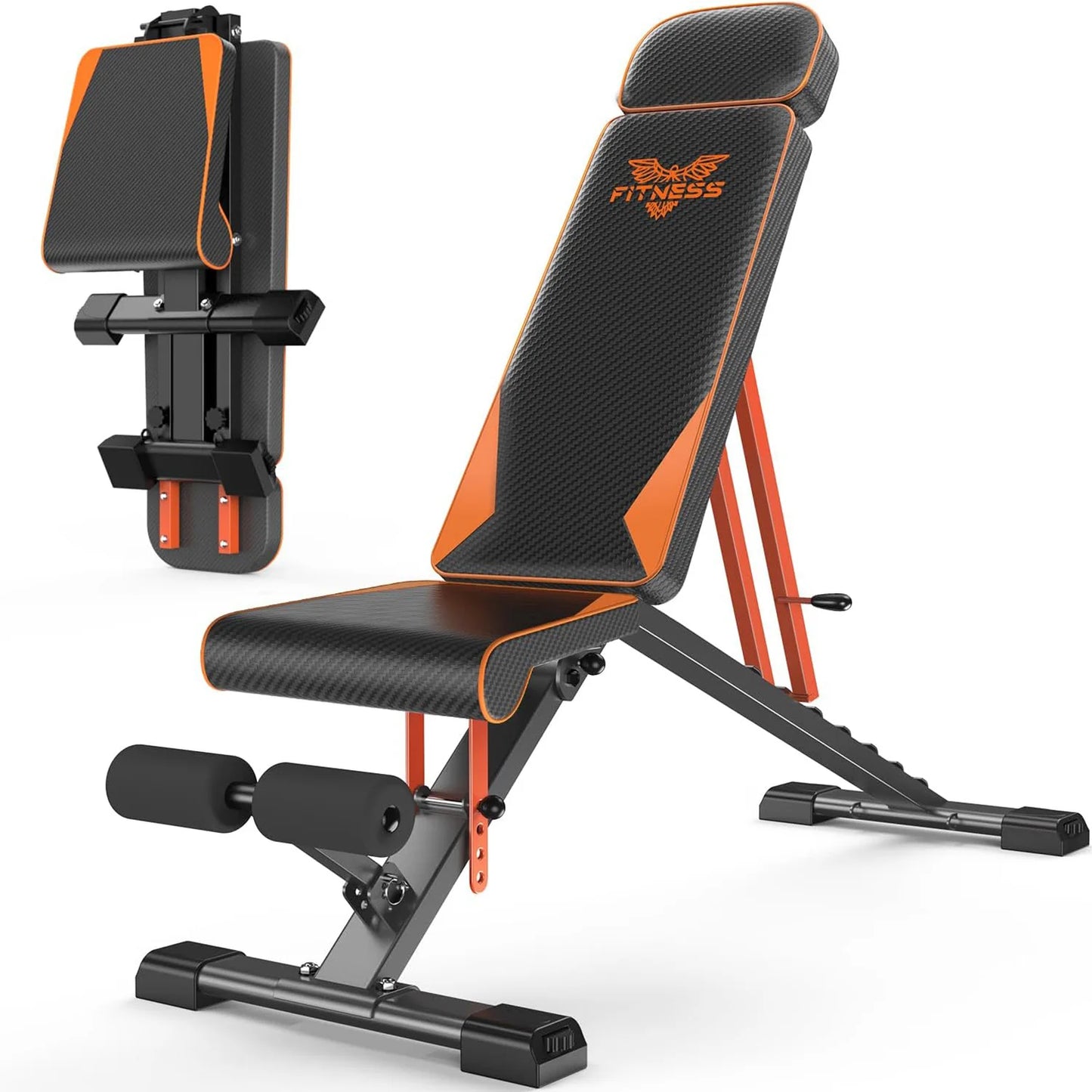 Adjustable Weight Bench with Resistance Bands