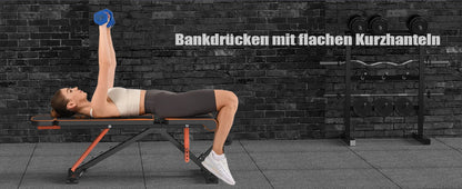 Adjustable Weight Bench with Resistance Bands