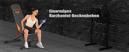 Adjustable Weight Bench with Resistance Bands