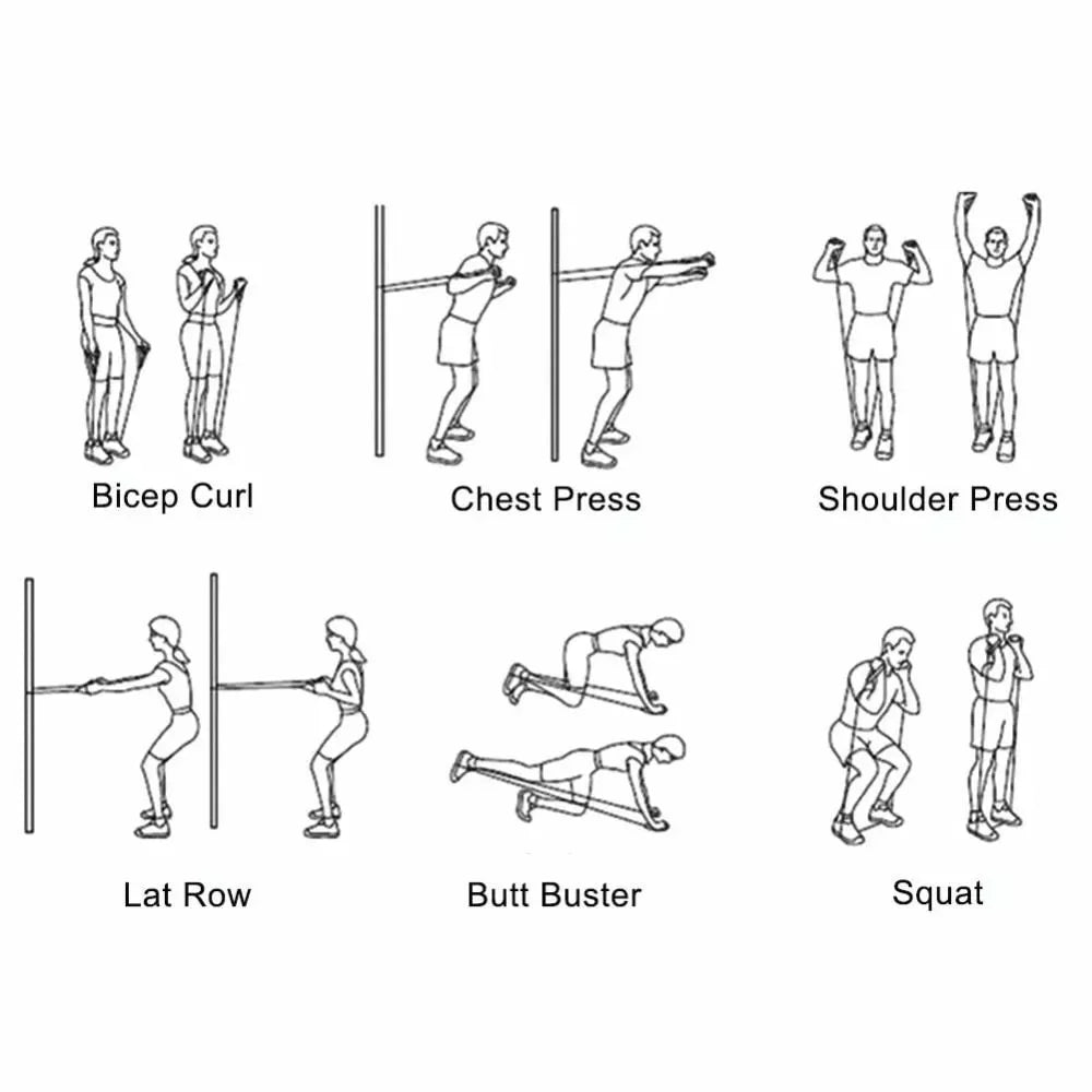 5–120lbs Fitness Resistance Band